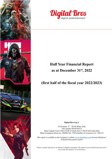 Thumbnail Digital Bros Half-year Report 2022-2023
