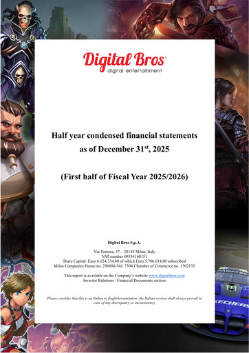 Thumbnail Digital Bros Half-year Report 2025-2026