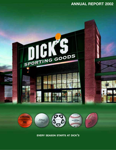 Thumbnail Dick's Sporting Goods
 Annual Report 2002