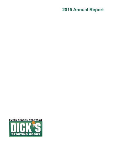 Thumbnail Dick's Sporting Goods
 Annual Report 2015