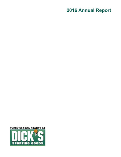 Thumbnail Dick's Sporting Goods
 Annual Report 2016