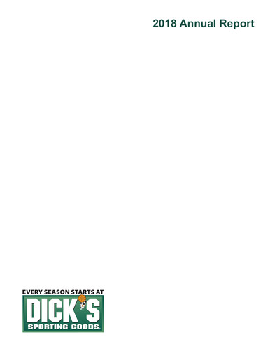 Thumbnail Dick's Sporting Goods
 Annual Report 2018