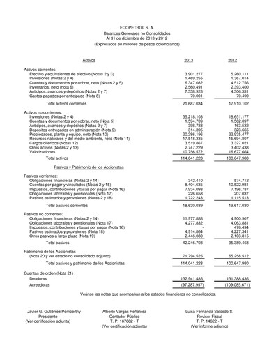 Thumbnail Ecopetrol Financial Statement 2013