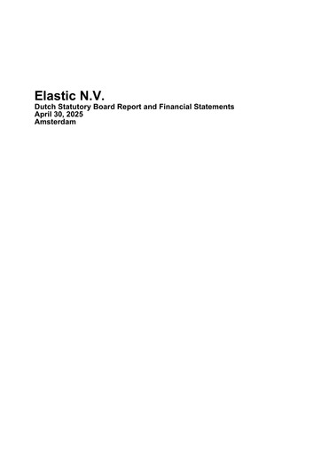 Thumbnail Elastic NV
 Financial Statement fy2025