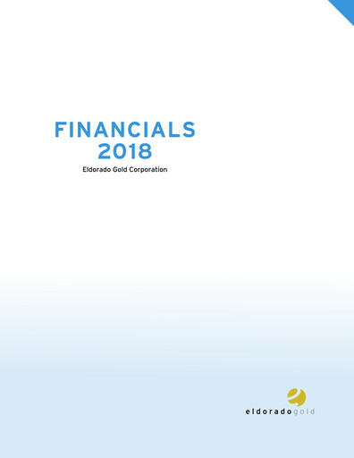 Thumbnail Eldorado Gold
 Annual Report 2018