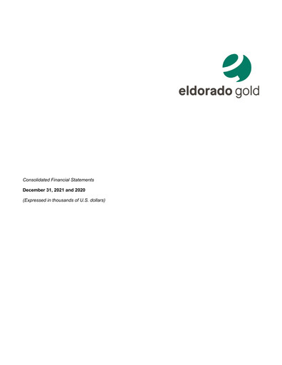 Thumbnail Eldorado Gold
 Financial Statement 2021