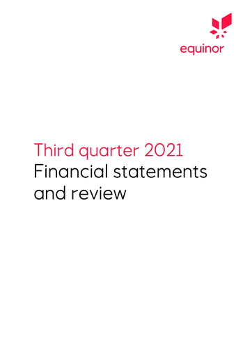 Thumbnail Equinor Quarterly Report 2021-q3