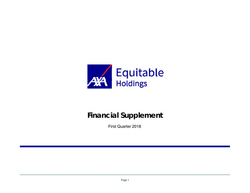 Miniature Equitable Holdings
 Rapport trimestriel 2018-q1