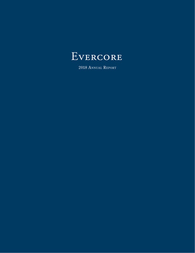 Thumbnail Evercore Annual Report 2018