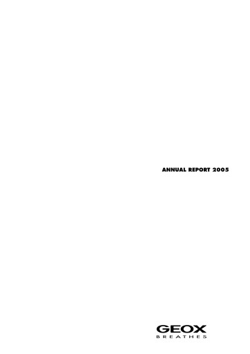 Thumbnail GEOX Annual Report 2005