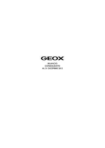 Thumbnail GEOX Financial Report 2012