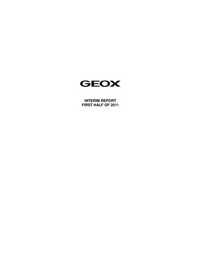Thumbnail GEOX Half-year Report 2011-h1