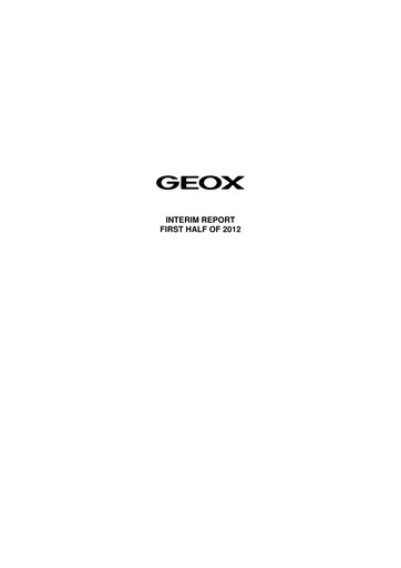Thumbnail GEOX Half-year Report 2012-h1