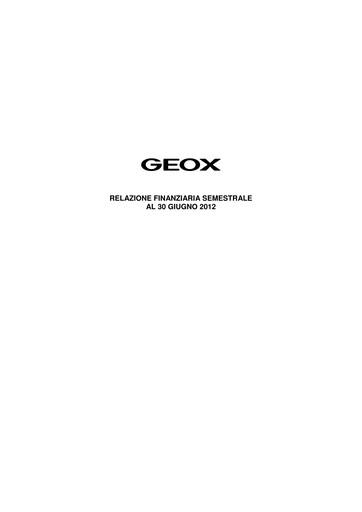 Thumbnail GEOX Half-year Report 2012-h1