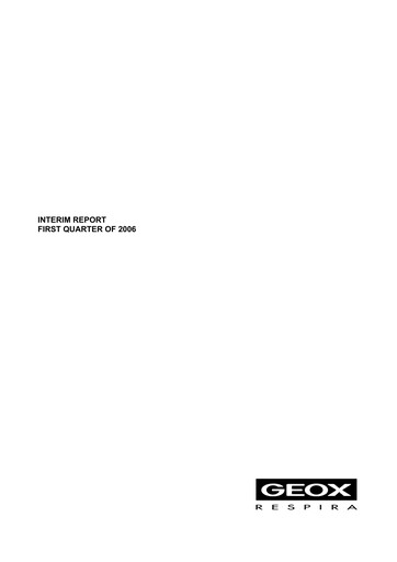 Thumbnail GEOX Quarterly Report 2006-q1