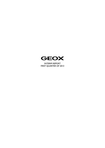 Thumbnail GEOX Quarterly Report 2013-q1