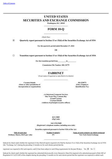Vorschaubild Fabrinet
 Quartalsbericht 2024-q4