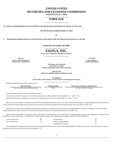 Miniature Fastly
 Rapport annuel 2022