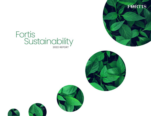Thumbnail Fortis Sustainability Report 2022