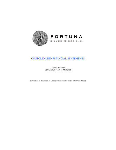 Thumbnail Fortuna Mining Financial Statement 2017