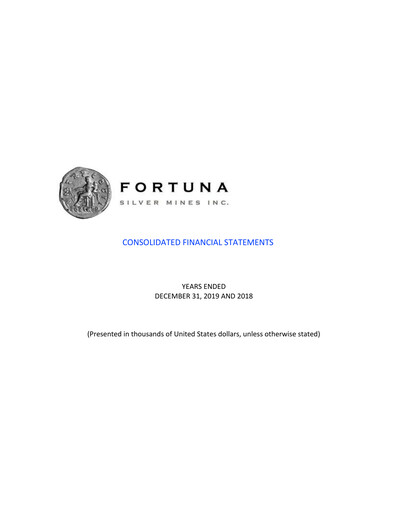 Thumbnail Fortuna Mining Financial Statement 2019