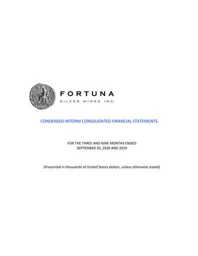 Thumbnail Fortuna Mining Quarterly Report 2020-q3