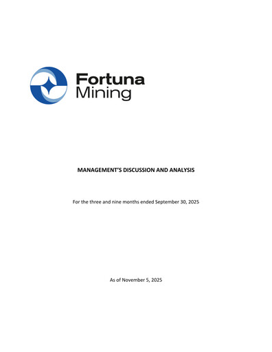 Thumbnail Fortuna Mining Quarterly Report 2025-q3