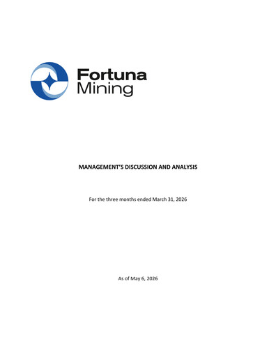 Thumbnail Fortuna Mining Quarterly Report 2026-q1