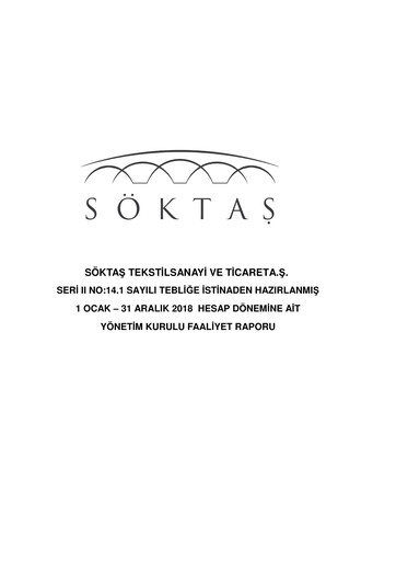 Thumbnail Söktas Tekstil Annual Report 2018