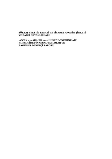 Thumbnail Söktas Tekstil Financial Statement 2017