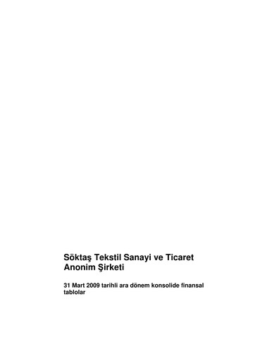 Thumbnail Söktas Tekstil Quarterly Report 2009-q1