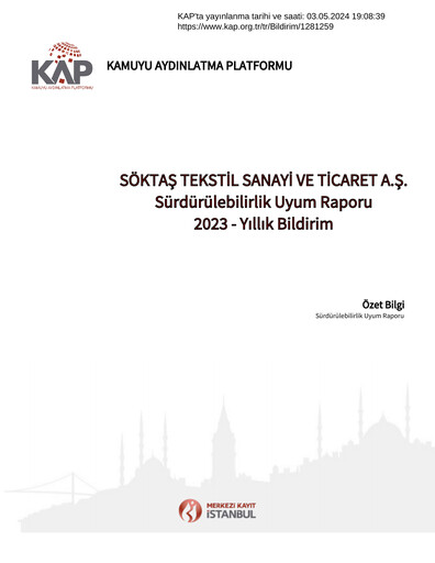 Thumbnail Söktas Tekstil Sustainability Report 2023