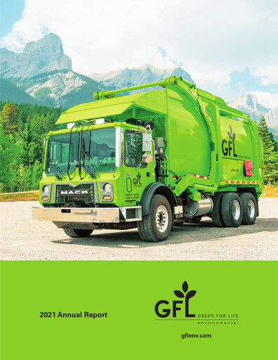 Thumbnail GFL Environmental
 Annual Report 2021