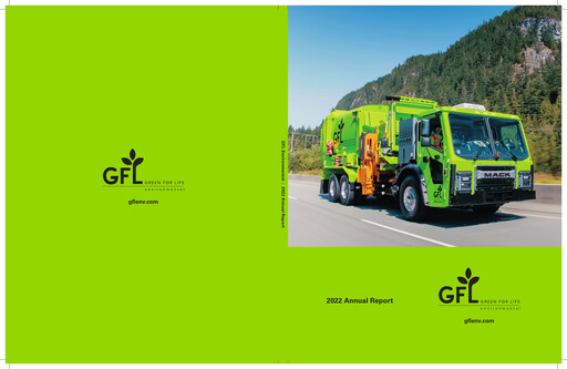 Thumbnail GFL Environmental
 Annual Report 2022