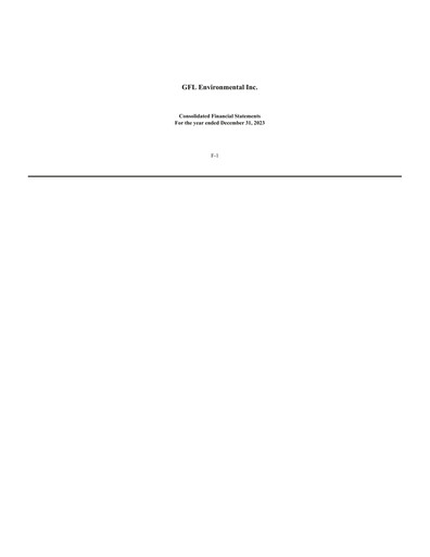 Vorschaubild GFL Environmental
 Finanzmitteilung 2023