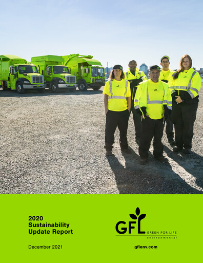 Thumbnail GFL Environmental
 Sustainability Report 2020