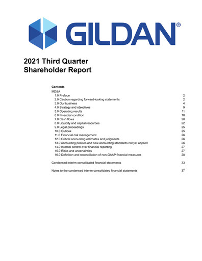 Vorschaubild Gildan Quartalsbericht 2021-q3