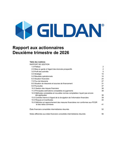 Miniature Gildan Rapport trimestriel 2026-q2