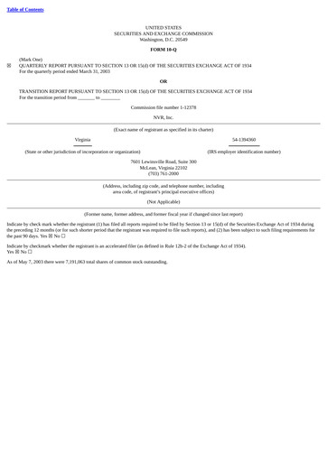 Vorschaubild NVR Quartalsbericht 2003-q1