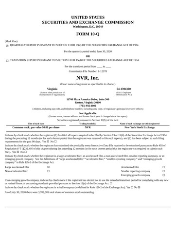 Thumbnail NVR Quarterly Report 2020-q2