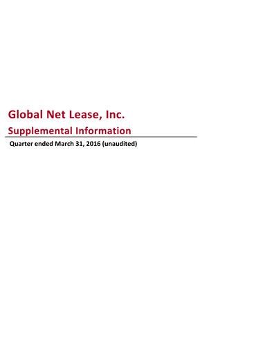 Thumbnail Global Net Lease
 Quarterly Report 2016-q1