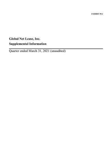 Thumbnail Global Net Lease
 Quarterly Report 2021-q1
