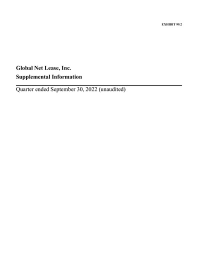 Thumbnail Global Net Lease
 Quarterly Report 2022-q3