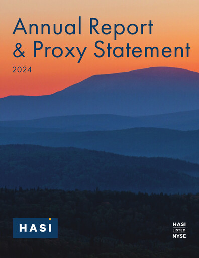 Thumbnail HASI (HA Sustainable Infrastructure Capita) Annual Report 2023