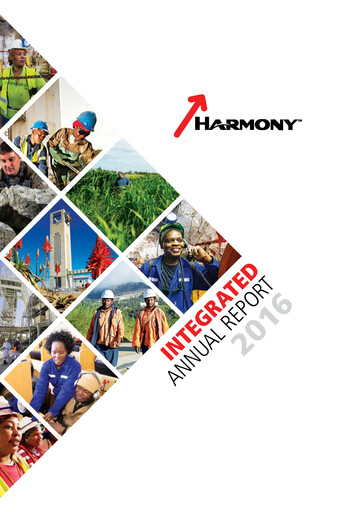Thumbnail Harmony Gold Annual Report 2016