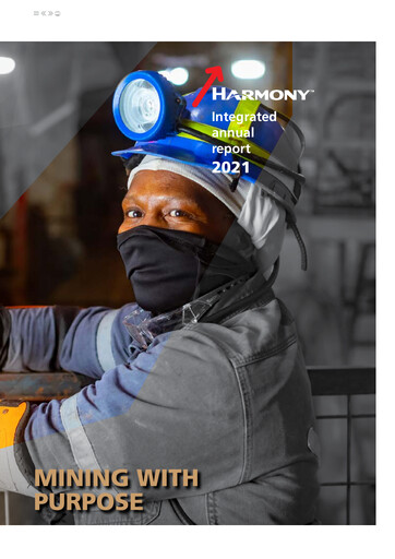 Thumbnail Harmony Gold Annual Report 2021