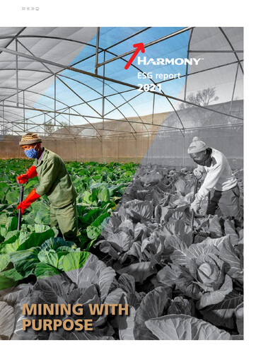 Thumbnail Harmony Gold ESG Report 2021