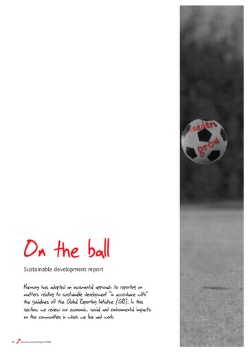 Thumbnail Harmony Gold Sustainability Report 2005