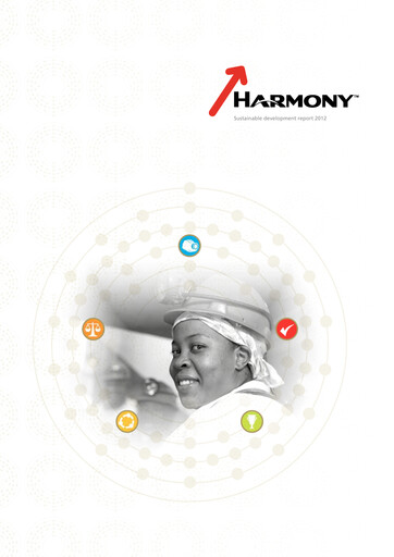 Thumbnail Harmony Gold Sustainability Report 2012