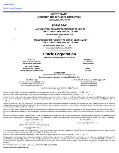 Vorschaubild Oracle Jahresbericht 2018